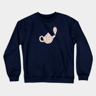 Tea Shirt - Floral Blue Crewneck Sweatshirt